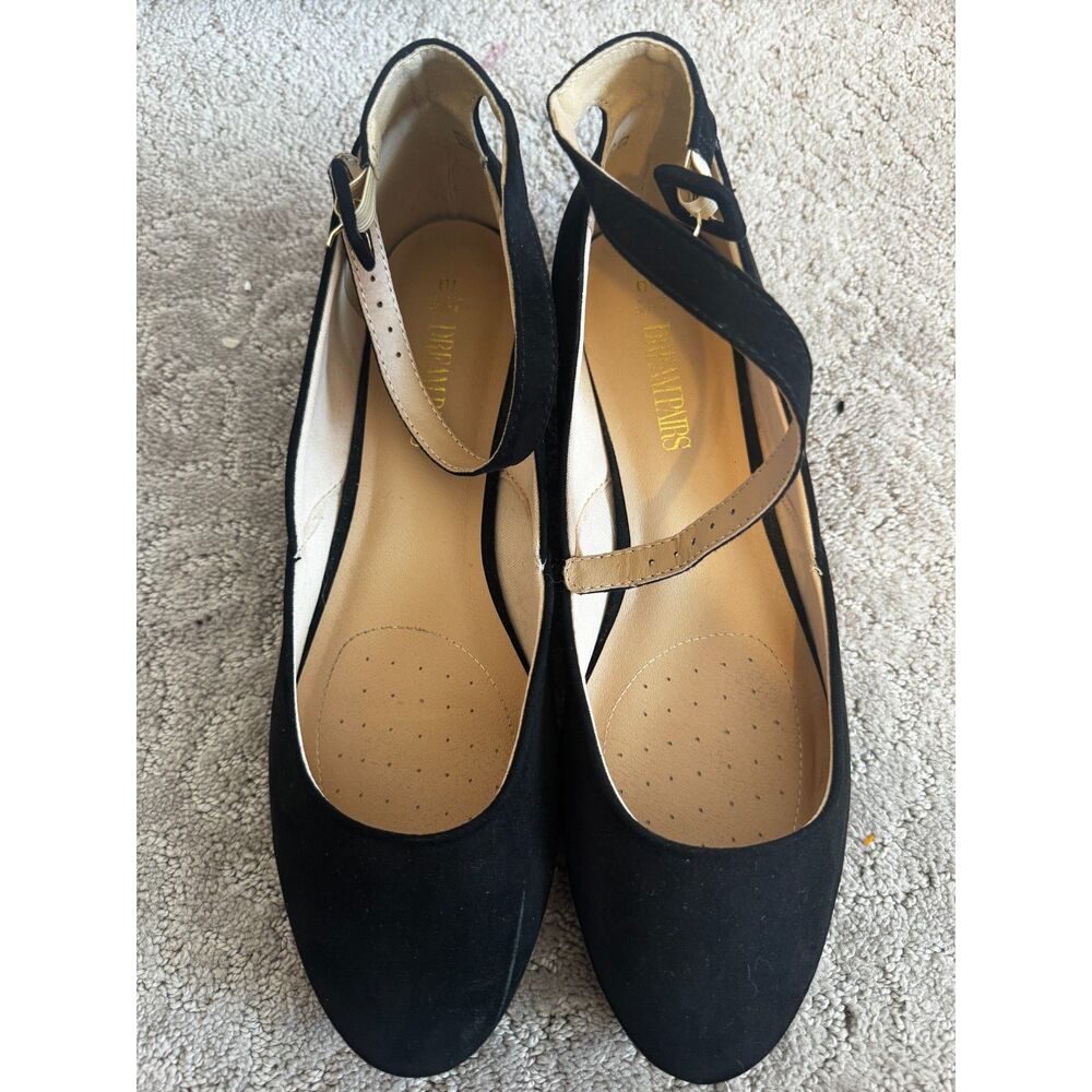 Dream Paris New Ankle Strap Buckle Wrap‎ Low Wedge Flat Size 10M